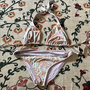 Hollister Multicolor Floral Bikini - Top size M, bottom size S